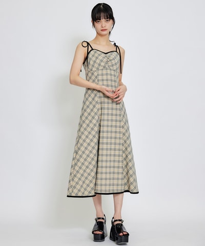 REDYAZELワンピース ストライプ ベージュ 茶 紺 カラー