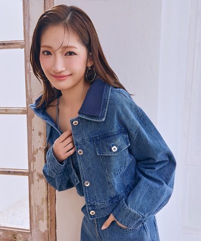 【Denim Series】ダブルカラーデニムジャケット