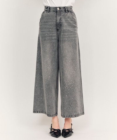 【Sparkle Denim Series】スパークルワイドデニムパンツ