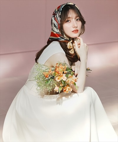 2WAYバイカラー衿エレガンスツイードミニワンピース （ライトグレー