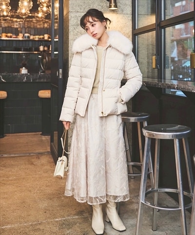 チュール刺繍スカート