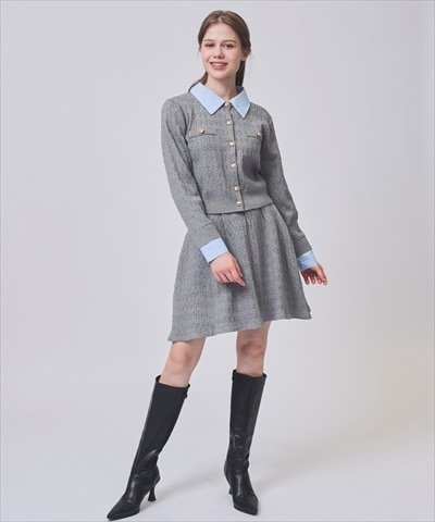 レイヤードケーブルニットセットアップ