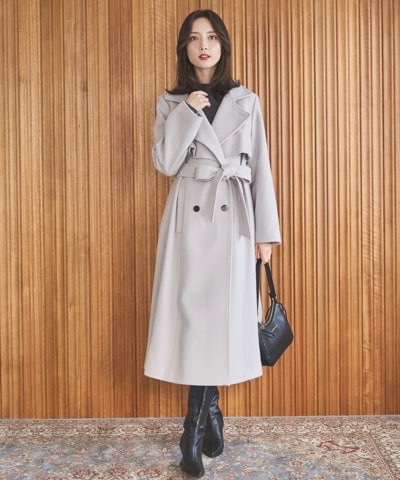 ウールスタンドカラーコート