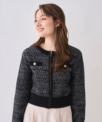 【12/5(Fri)発売開始】フェザーツイードニットジャケット