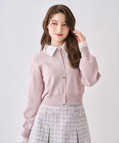 【12/5(Fri)発売開始】襟付きラメニットカーディガン