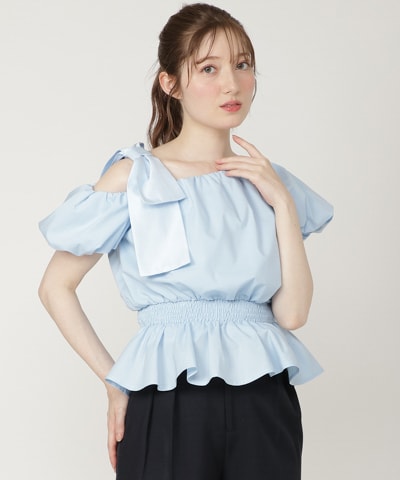 【5/29発売】バルーンオフショルペプラムブラウス