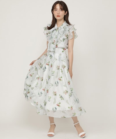 【7/28発売】フルーツボタニカルプリントスカート