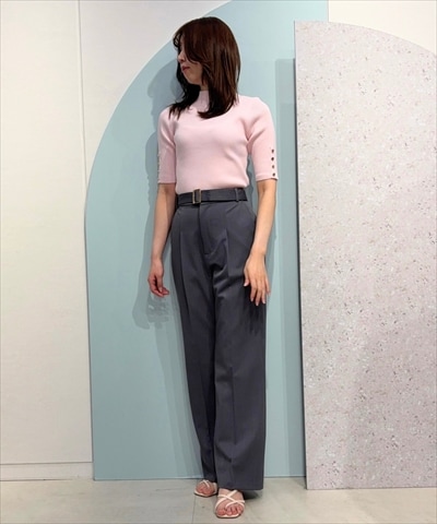 センタープレスストレートパンツ