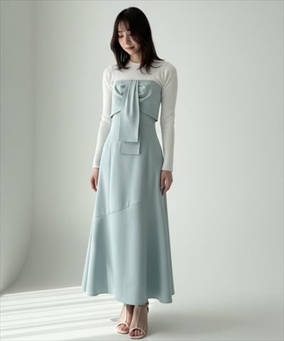 【2/20(Fri)発売】フロントリボンマーメイドワンピース