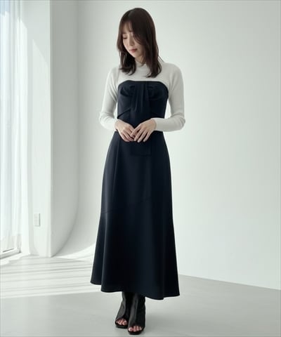 フロントリボンマーメイドワンピース