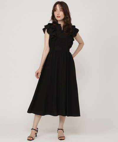 【7/17発売】レースディティールフリルワンピース