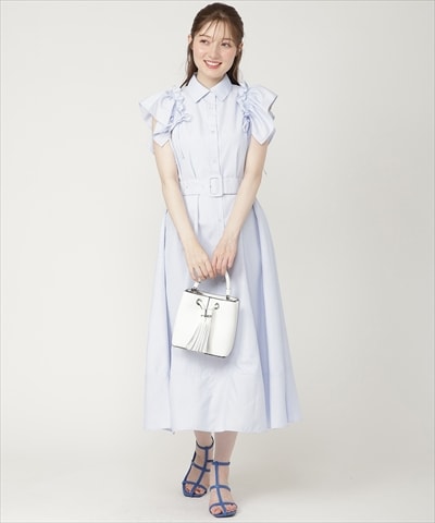 【6/11発売】2WAYドロストスリーブストライプワンピース