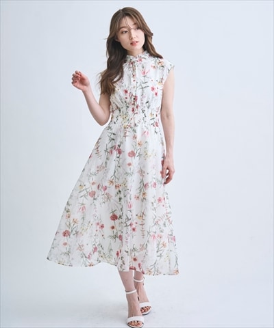 【3/19(Thu)予約開始】シアーグリーンフラワーワンピース