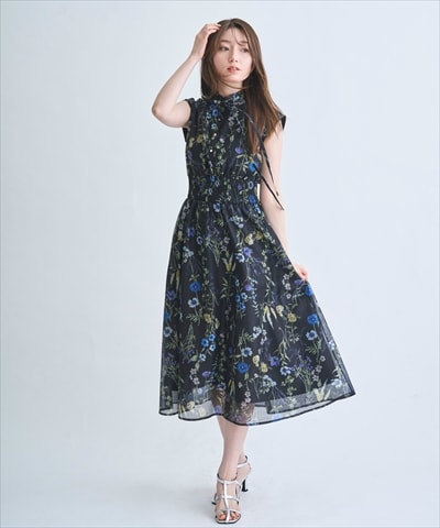 【3/19(Thu)予約開始】シアーグリーンフラワーワンピース
