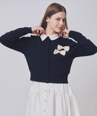 【2/20(Fri)発売】リボンブローチ付きカーディガン
