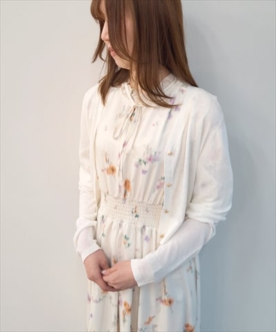 【5/1(Fri)発売】金ボタンVネックシア―カーディガン