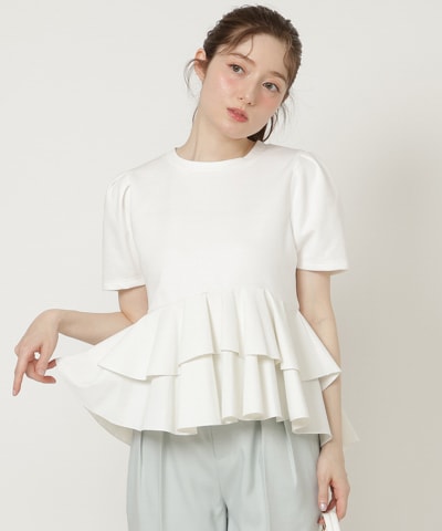 【5/8(Fri)発売】異素材ペプラムトップス