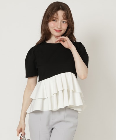 【5/8(Fri)発売】異素材ペプラムトップス