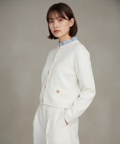 【2/21(Sat)発売】エンブレムボタンニットジャケットカーディガン