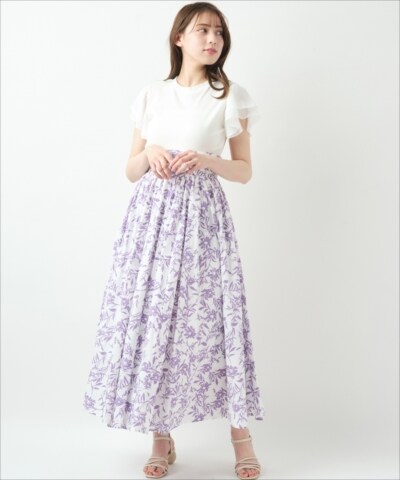 紫③ 新品☆ウィルセレクション ウエストリボンマルチカラーロング