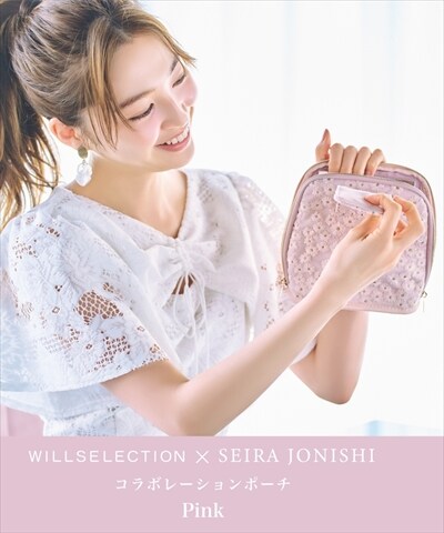 【6/3発売】WILLSELECTION×SEIRA JONISHI コラボレーション フラワー刺繍ポーチ