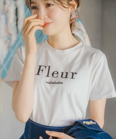 Fleur刺繍Tシャツ