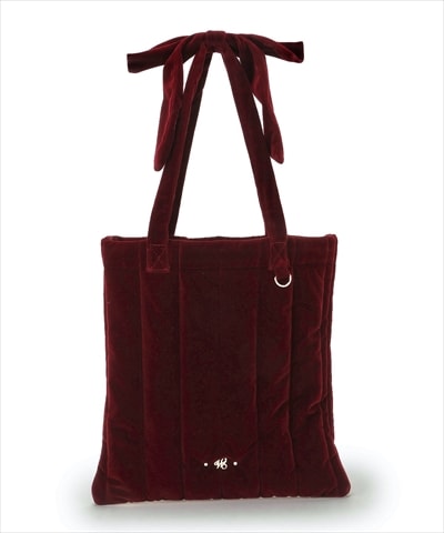ショルダーリボンベロアトート
