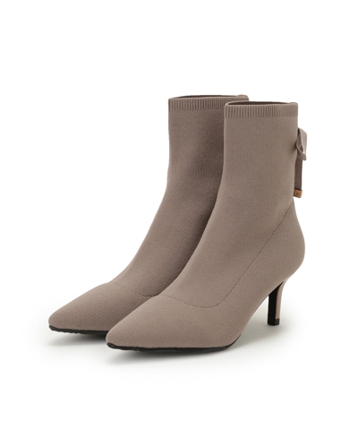 レースアップリボンソックスブーツ