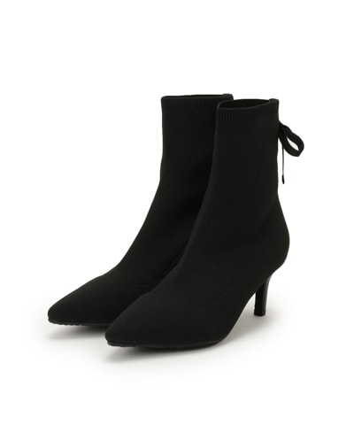 レースアップリボンソックスブーツ