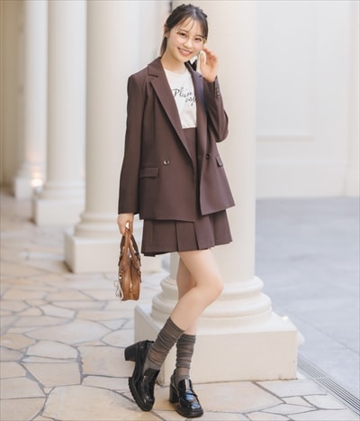 ハイウエストプリーツミニスカート