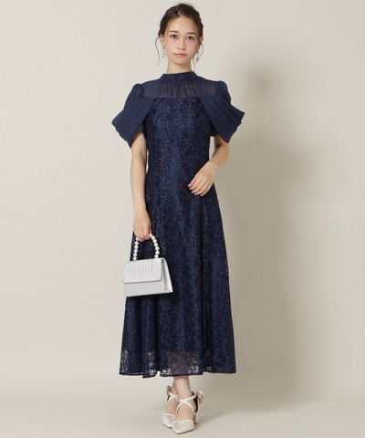 ウィルセレクション　スパンコールレース刺繍ワンピース WILLSELECTION｜スパンコールレースブラウス*マーメイド