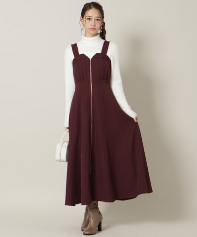 ZIPデザインフレアジャンスカ