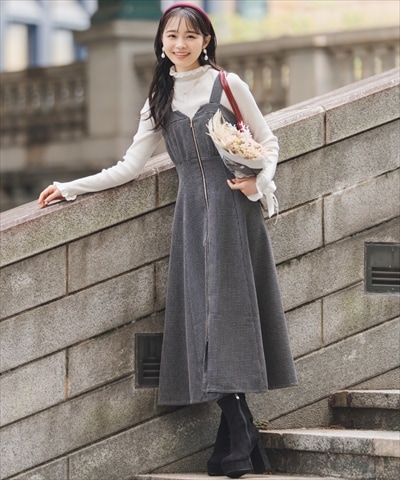 ZIPデザインフレアジャンスカ