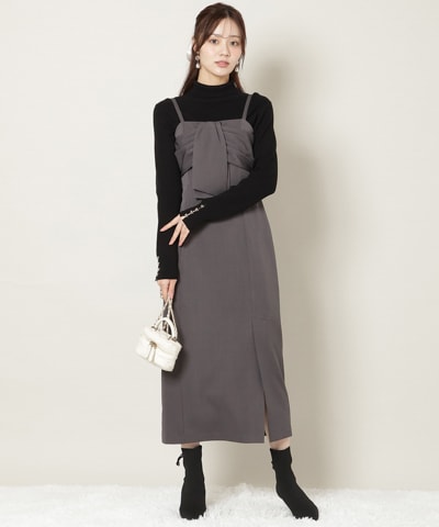 リボンデザインIラインワンピース