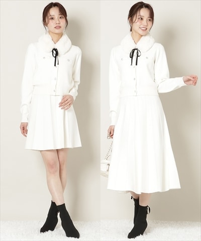 【11/21(fri)10時発売】ファーティペット付きニットSETUP