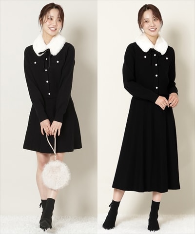 【11/21(fri)10時発売】ファーティペット付きニットSETUP