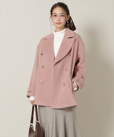 WILLSELECTION クリーミーＷクロスすそファーライダースコート 新品 ファーライダースジャケットフェイクレザー[品番：AGCW0006149