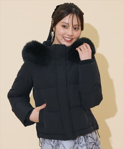 ファー付きショートダウン