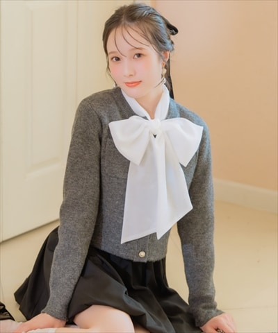 モヘアライクニットジャケット