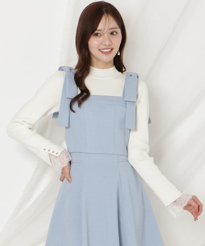 【LAME TWEED series】リボンショルダービスチェ