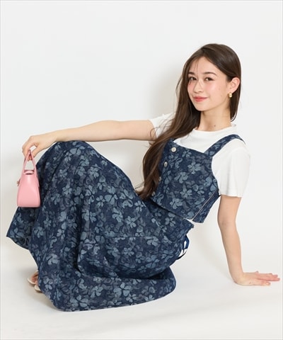 【セットアップ対応】デニムフレアスカート