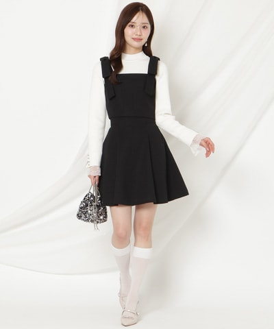 【LAME TWEED series】ハイウエストフレアミニスカート