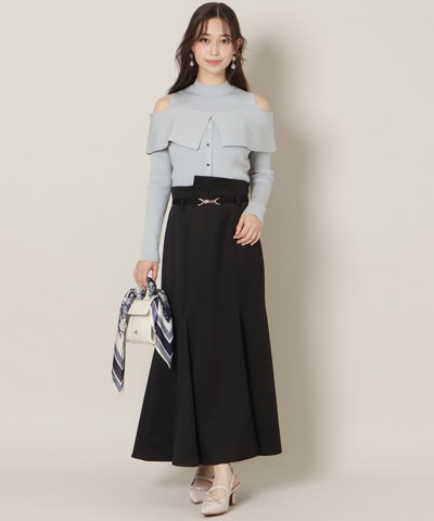 ビットベルト付きマーメイドスカート