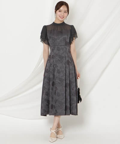 ジャガードタックフレアワンピース