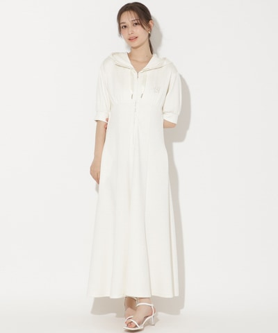 【5/14(thu)新発売】ハイウエスト切替パーカーワンピース