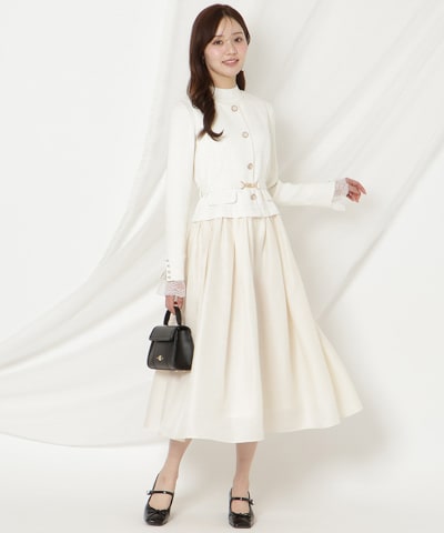 ツイードドッキングジレワンピース