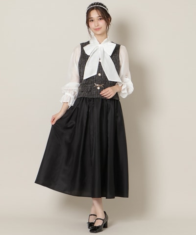 ツイードドッキングジレワンピース