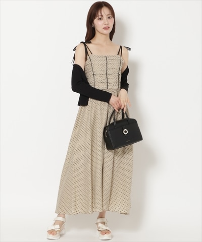 【7/16(thu)発売】リボンショルダーギャザーキャミワンピース