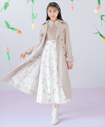 【Tulip Series】オリジナルフレアトレンチコート