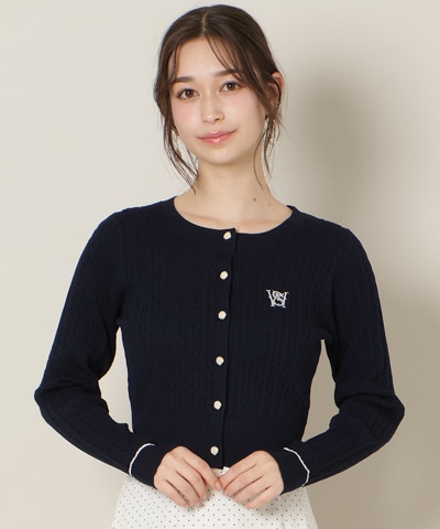 最終価格☆赤ORB刺繍カーディガン【白】 楽天市場】Outfitter lab リボンジャガードバイカラーニット